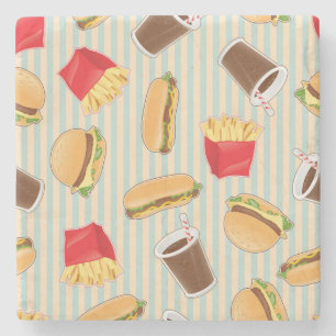 Snel voedselpatroon 2 stenen onderzetter