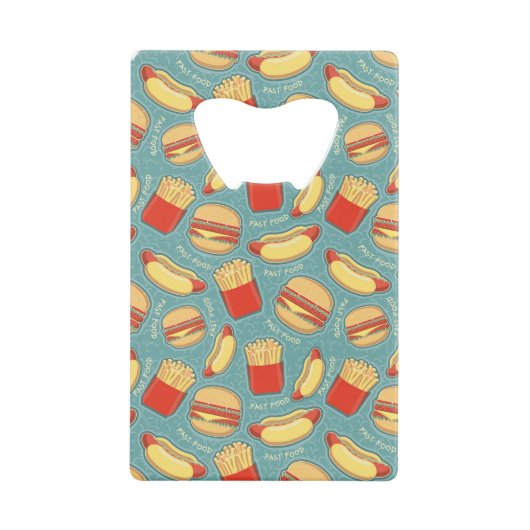 Snel voedselpatroon 3 creditkaart flessenopener (Voorkant)