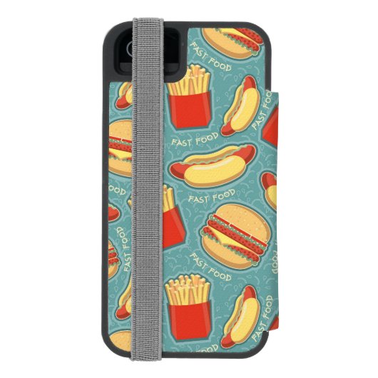 Snel voedselpatroon 3 incipio iPhone portemonnee hoesje (Agenda Achterkant)