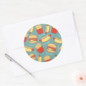 Snel voedselpatroon 3 ronde sticker (Envelop)