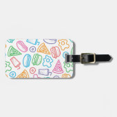 Snel voedselpatroon bagagelabel (Voorkant horizontaal)