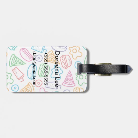 Snel voedselpatroon bagagelabel (Achterkant horizontaal)