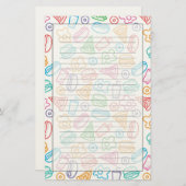 Snel voedselpatroon briefpapier (Voorkant / Achterkant)