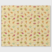 Snel voedselpatroon cadeaupapier (Vlak)