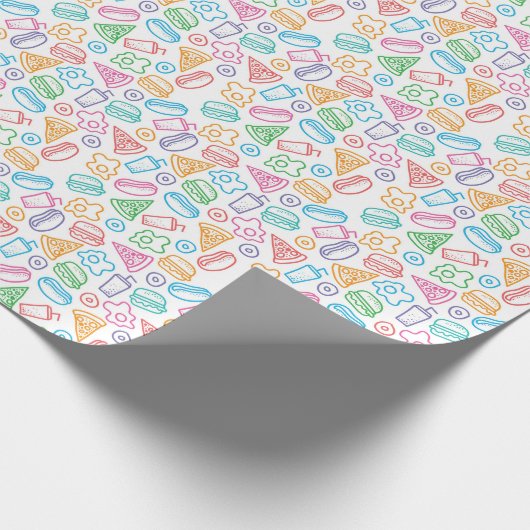 Snel voedselpatroon cadeaupapier (Hoek)