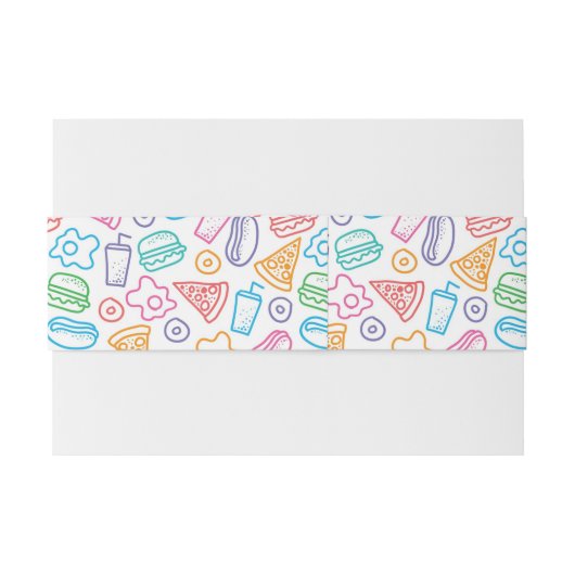 Snel voedselpatroon uitnodigingen wikkel (Achterkant Voorbeeld)