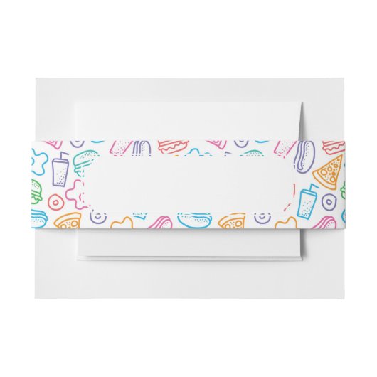 Snel voedselpatroon uitnodigingen wikkel (Voorkant Voorbeeld)