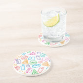 Snel voedselpatroon zandsteen onderzetter (Zijkant)