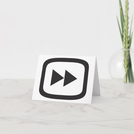 Snel vooruit pictogram bedankkaart (Voorkant)