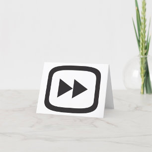 Snel vooruit pictogram bedankkaart