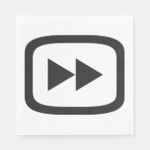 Snel vooruit pictogram servet (Voorkant)