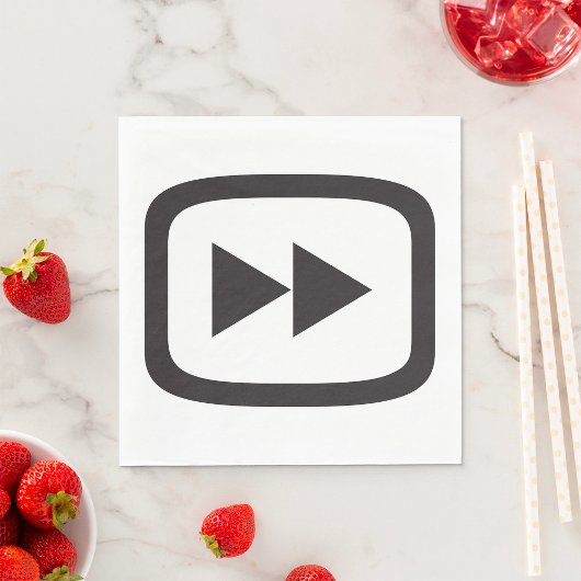 Snel vooruit pictogram servet