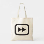 Snel vooruit pictogram tote bag (Achterkant)
