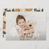 Snel Warmest maakt de feestdag van het Manuscript Feestdagenkaart (Voorkant / Achterkant)