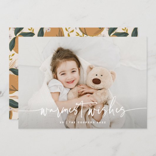 Snel Warmest maakt de feestdag van het Manuscript Feestdagenkaart (Voorkant / Achterkant)