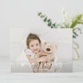 Snel Warmest maakt de feestdag van het Manuscript Feestdagenkaart (Staand voorkant)