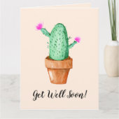 Snel Waterverf Cactus Plant Kaart (Voorkant)