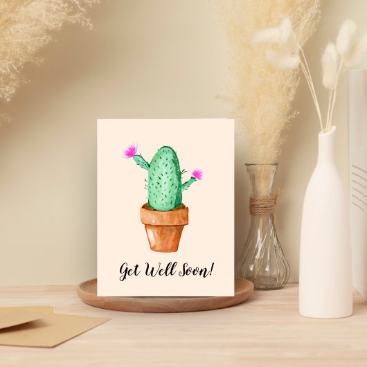 Snel Waterverf Cactus Plant Kaart