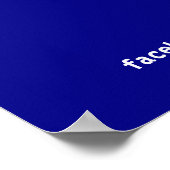 Snel weer openen voor bedrijven blauw poster (Hoek)