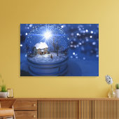 Snel Wereldbol kerstcanvas afdrukken (Insitu (Woonkamer))