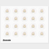 SNEL ZACHTE OCHRE NAVY HEART RAINBOW DANK U RONDE STICKER (Vel)