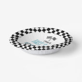 Snel & Zes Blauwe Race Auto 6e Verjaardagsfeestje Papieren Kommen (Gebogen)