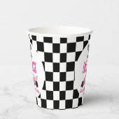 Snel & Zes Roze Race Auto 6e Verjaardagsfeestje Papieren Bekers (Rechts)