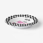 Snel & Zes Roze Race Auto 6e Verjaardagsfeestje Papieren Kommen (Gebogen)