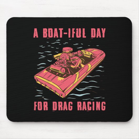 Snelboot Drag Racing Powerboot Racen Enthousiast Muismat (Voorkant)