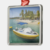Snelboot en bananenboot metalen ornament (Links)