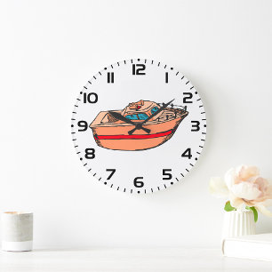 Snelboot Illustratie Pretentieloos Scheepsontwerp Grote Klok