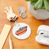 Snelboot Illustratie Pretentieloos Scheepsontwerp Sleutelhanger
