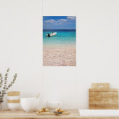 Snelboot op de blauwe zee poster (Keuken)