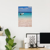 Snelboot op de blauwe zee poster (Thuiskantoor)
