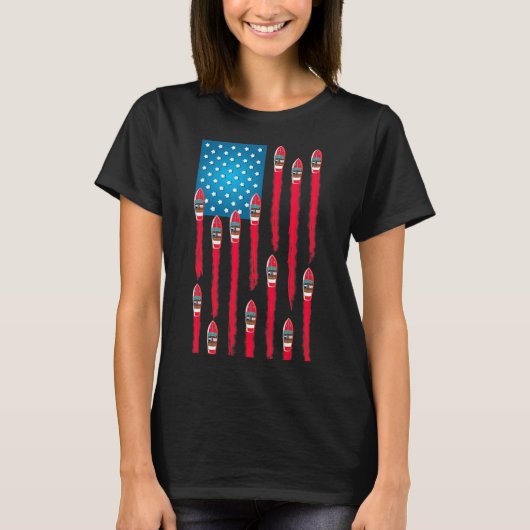 Snelboot Vlagontwerp T-shirt (Voorkant)