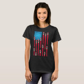 Snelboot Vlagontwerp T-shirt (Voorkant volledig)