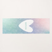 Snelgradiënt + vlek met hart gepersonaliseerd yogamat (Achterkant (horizontaal))