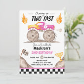 Snelgroeiend Monster Truck Meisje Verjaardag Kaart (Staand voorkant)