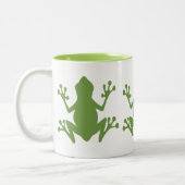 SNELGROENE FROGS ILLUSTRATIEMOTIF TWEEKLEURIGE KOFFIEMOK (Links)