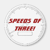 Snelheden van DRIE! Magneet (Voorkant)