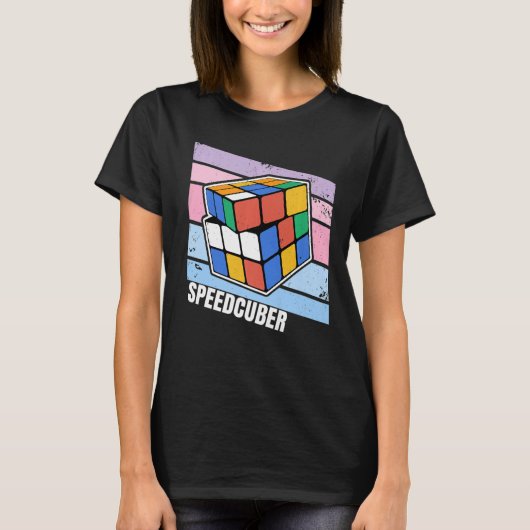 Snelheid afknippen Puzzle Speedcuber Premium T-shirt (Voorkant)
