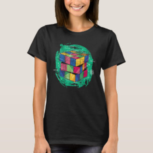 Snelheid afknippen van de straalkubus op de puzzle t-shirt