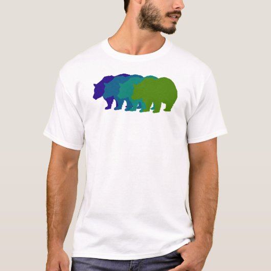 Snelheid Beer in blauw T-shirt (Voorkant)