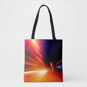 snelheid bij nachtelijke routeabstractie, achtergr tote bag