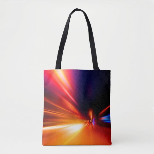 snelheid bij nachtelijke routeabstractie, achtergr tote bag (Voorkant)