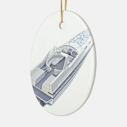 Snelheid bot vanaf boven keramisch ornament (Links)