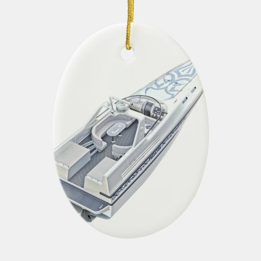 Snelheid bot vanaf boven keramisch ornament (Voorkant)