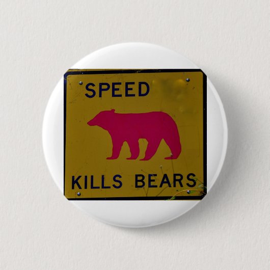 snelheid doodt beer ronde button 5,7 cm (Voorkant)