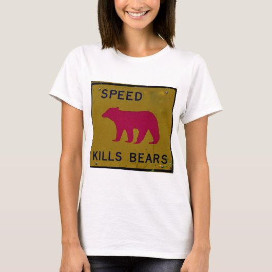 snelheid doodt beer t-shirt (Voorkant)