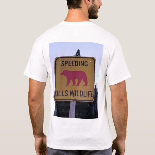 Snelheid doodt dieren in het wild t-shirt (Achterkant)